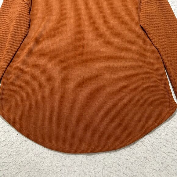 LuLaRoe Round Hem Women's Medium Burnt Orange Cowlneck Waffle Knit Sweater - Picture 13 of 13